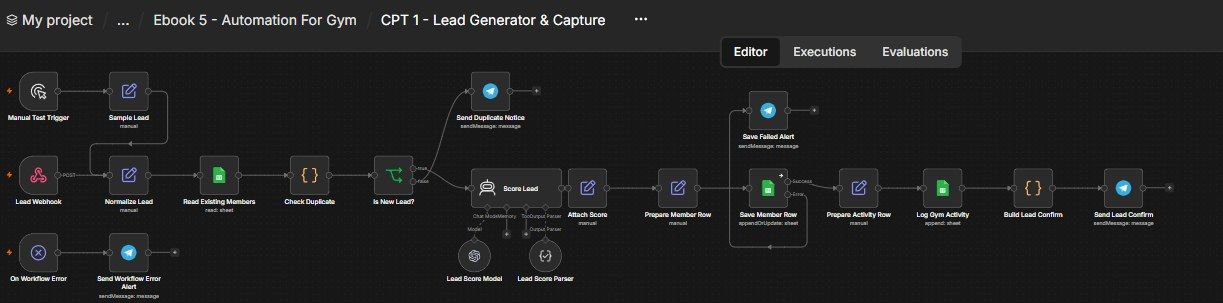 Lead Generator & Capture n8n workflow Lead Generator & Capture n8n workflow screenshot — n8n Gym ebook